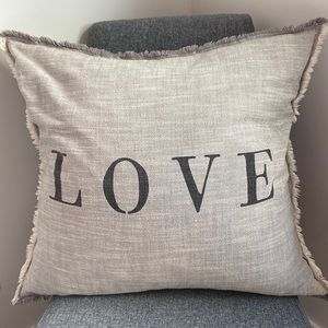 26” square Love Pillow by Face to Face Designs (Santa Barbara Design Studio)